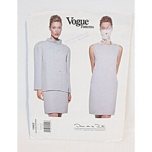 Vintage Vogue Sewing Pattern 1962 Designer Oscar de la Renta Shift Dress & Match